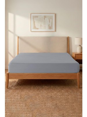 Soley Valeron | %100 Pamuk Saten Çift Kişilik Lastikli Çarşaf | 180X200 cm