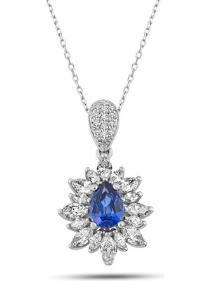Makdis Pırlanta 2.10 Karat Safir Pırlanta Kolye