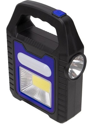 Cata CT-9955 Hazar Güneş Enerjili Led El Feneri 6000K Mavi Renkli Plastik Malzeme ile Dış Mekan Kullanımı
