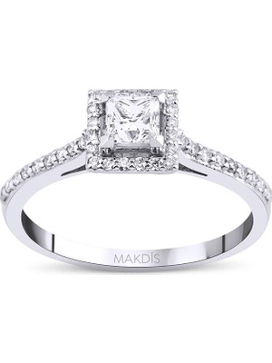 Makdis Pırlanta 0.55 Karat Prenses Pırlanta Yüzük