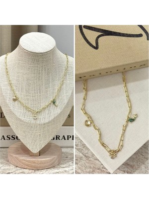 Ca Shopping Deniz Kabuğu Balık Figürlü Altın Kaplama Kolye
