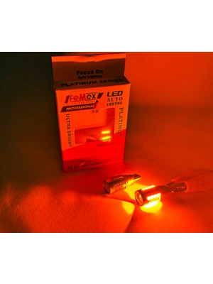 Femex Platinum Mercekli T15 W16W 3035 Chip 18SMD Turuncu 10W LED Ampul