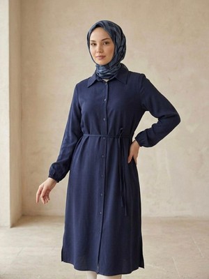 Miostil Uzun Tensel Tunik-Lacivert
