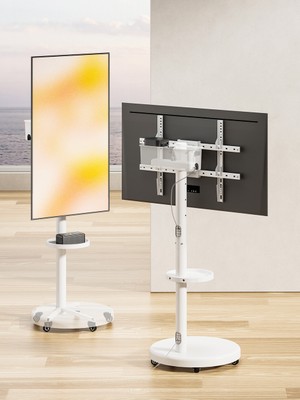 Cletech Tekerlekli Tv Standı 37-86 Inç | Döndürülebilir Ekran | Depolama Kutulu & Raflı | 50 kg Taşıma Kapasiteli