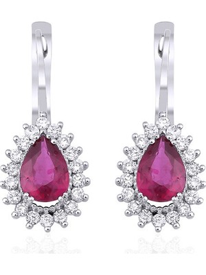 Makdis Pırlanta 2.20 Karat Yakut Pırlanta Küpe