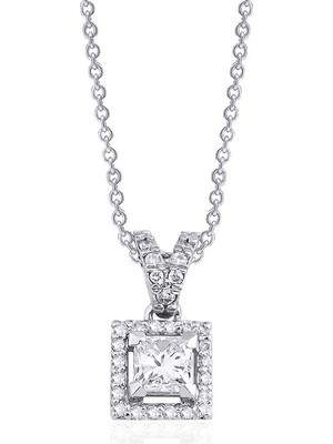 Makdis Pırlanta 0.30 Karat Prenses Pırlanta Kolye