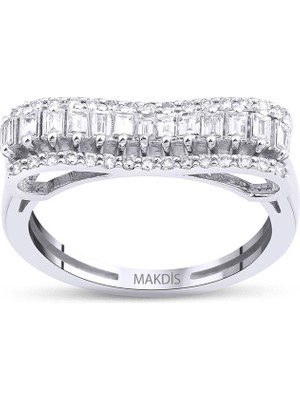Makdis Pırlanta 0.50 Karat Baget Pırlanta Yüzük