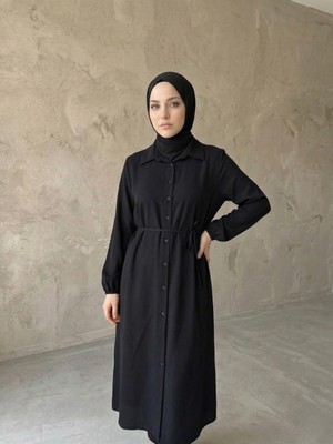 Miostil Uzun Tensel Tunik-Siyah
