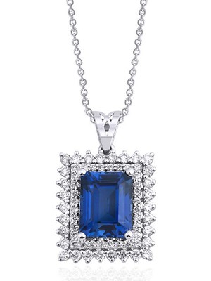 Makdis Pırlanta 4.15 Karat Safir Pırlanta Kolye
