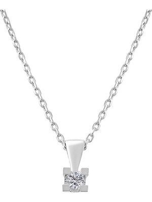 Makdis Pırlanta 0.05 Karat Tektaş Pırlanta Kolye