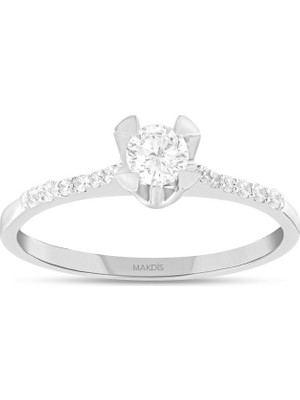 Makdis Pırlanta 0.35 Karat Hrd Sertifikalı Tektaş Pırlanta Yüzük