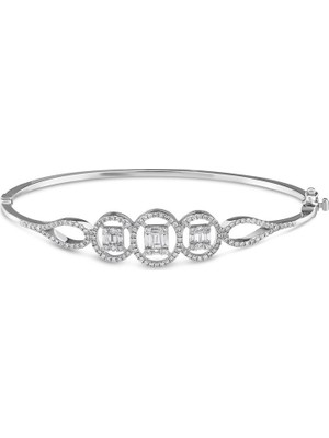 Makdis Pırlanta 1.20 Karat Baget Pırlanta Bileklik