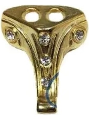 Marsilyan Moda Taşlı Ahşap Sandık Ayağı, Kutu Ayak 1,5 cm - Sarı, 100 Adet