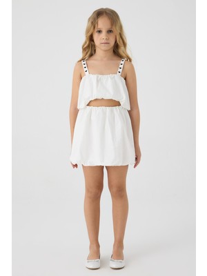 Tyess Bg Store Kız Çocuk Beyaz Bluz