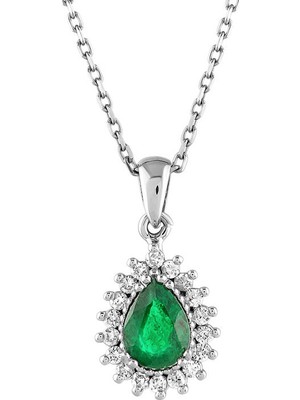Makdis Pırlanta 0.70 Karat Zümrüt Pırlanta Kolye