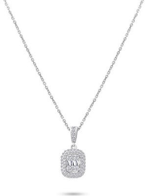 Makdis Pırlanta 0.35 Karat Baget Pırlanta Kolye