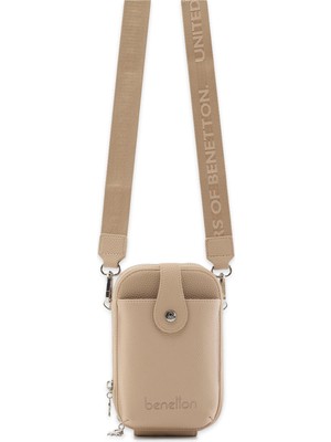 Benetton BNT_1709 20X13X6 El Kahve-Beyaz Kadın Çanta