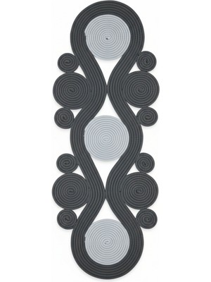 Comfort Craft Modern Çift Renk Detaylı Hasır Runner 33X100 - Makinede Yıkanabilir Doğal Dokulu Oval Jüt Runner