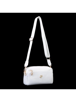 Nas Bag Kadın Omuz ve Çapraz Çanta Sade Spor Şık Beyaz  Victoria