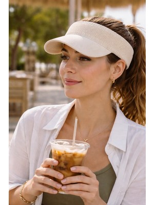 Modex Triko Güneş Koruyucu Siperlikli Tepesi Açık Vizör Şapka