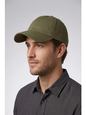 Bay Şapkacı Haki Renk Basic Erkek Kep Şapka | Klasik Pamuklu Beyzbol Şapkası
