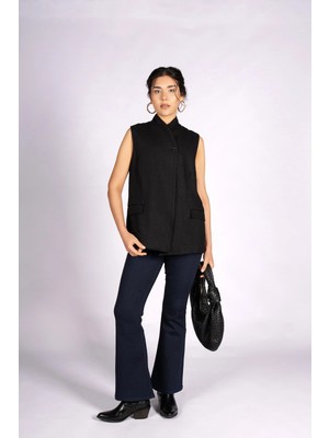 Elegance Flare Deep Dark Kadın Jean Pantolon