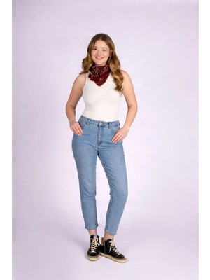 Mom Chic Light Rodeo Kadın Jean Pantolon