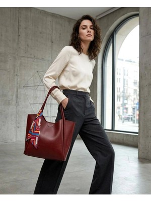 Fiori Kadın Suni Deri El Çantası Omuz Çantası