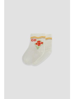 GB Baby Bg Store Kız Bebek Ekru Çorap