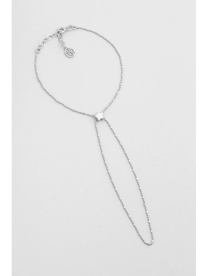 So CHIC Şans Yıldızı 18 Ayar Beyaz Altın Kaplama 19 Cm Gümüş Şahmeran