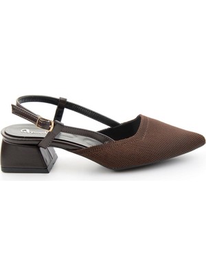 Bambi Kahve  Kadın Klasik Topuklu Ayakkabı K01823362282