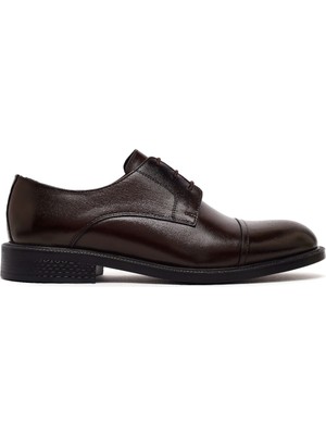 Derimod Erkek Kahverengi Bağcıklı Deri Klasik Ayakkabı 26SFD664318