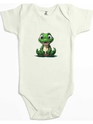 Şirin Timsah Renkli Bebek Body Zıbın