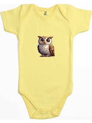 Baykuş Renkli Bebek Body Zıbın