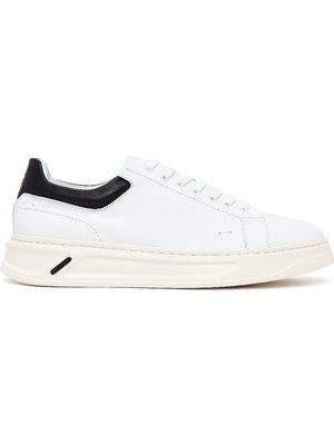 Derimod Erkek Beyaz Bağcıklı Kalın Deri Sneaker 26SFD611518