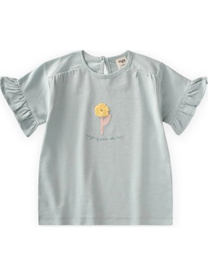 Cigit Aplikeli T-Shirt 2-8 Yaş Mint Yeşili