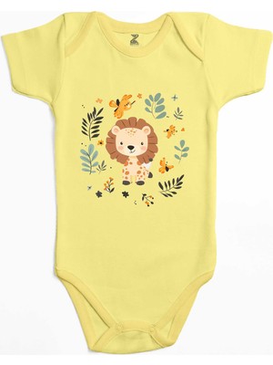Şirin Aslan Renkli Bebek Body Zıbın
