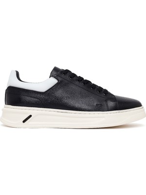 Derimod Erkek Siyah Bağcıklı Kalın Deri Sneaker 26SFD611518