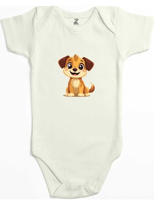 Şirin Köpek Renkli Bebek Body Zıbın