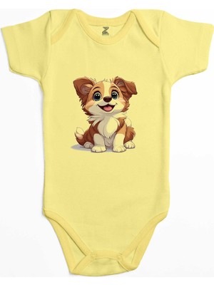 Tatlı Köpek Renkli Bebek Body Zıbın