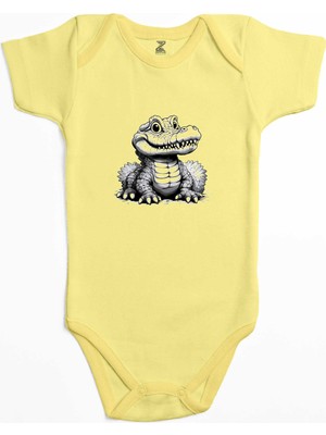 Şirin Timsah Renkli Bebek Body Zıbın