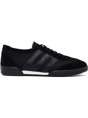 Derimod Kadın Siyah Bağcıklı Deri Sneaker 26PFD511014
