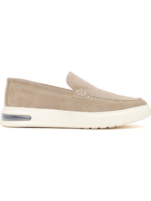 Derimod Erkek Bej Kalın Tabanlı Süet Deri Loafer 26SFD680310