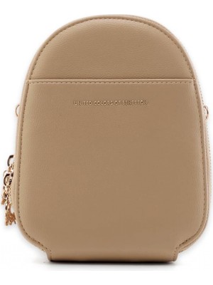 Benetton BNT_1710 20X15X4,5 El Kahve-Beyaz Kadın Çanta