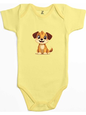 Şirin Köpek Renkli Bebek Body Zıbın