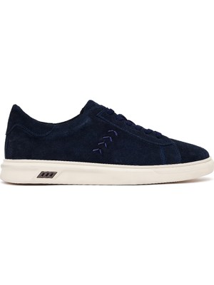 Derimod Erkek Lacivert Bağcıklı Kalın Tabanlı Süet Deri Sneaker 26SFD680210