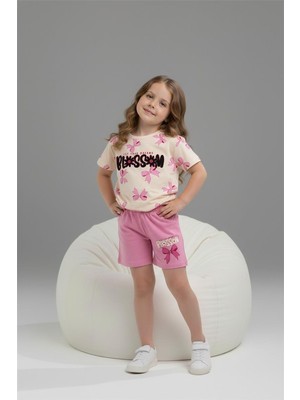 Lillypicca Kız Çocuk Blossom Baskılı Cepli Şortlu Takım