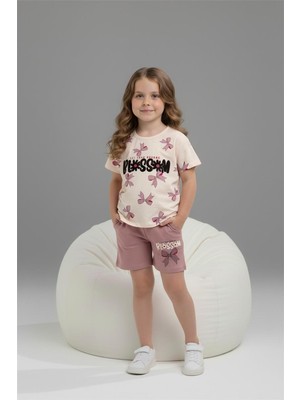 Lillypicca Kız Çocuk Blossom Baskılı Cepli Şortlu Takım