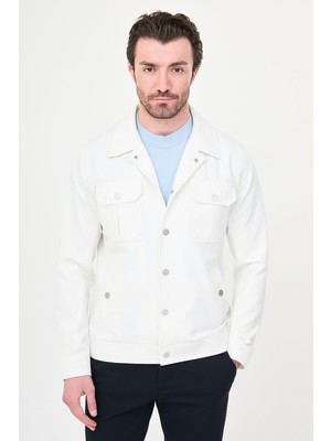 MCR Düz Slim Fit Gömlek Yaka Çıtçıtlı Erkek Mont