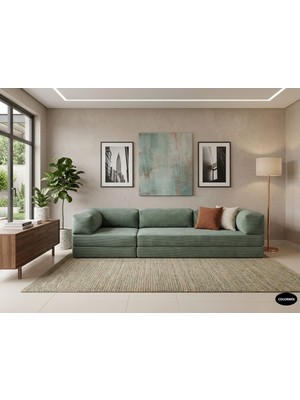 Colormix Tamamen Sünger Çekyat Koltuk Kanepe Yıkanabilir Fermuarlı Kılıflı
